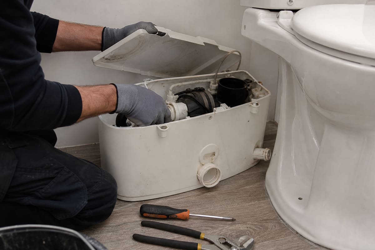 ouverture sanibroyeur près cuvette WC